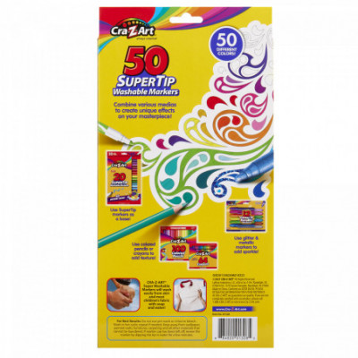 CRA-Z-ART 50CT SUPERTIP MARKERS, BOX, WM PDQ - (7/14) - 01328WM-14