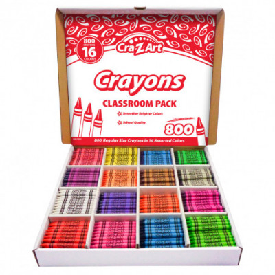 Crayon Classroom pack 16 color 800 count Box - 74004-1