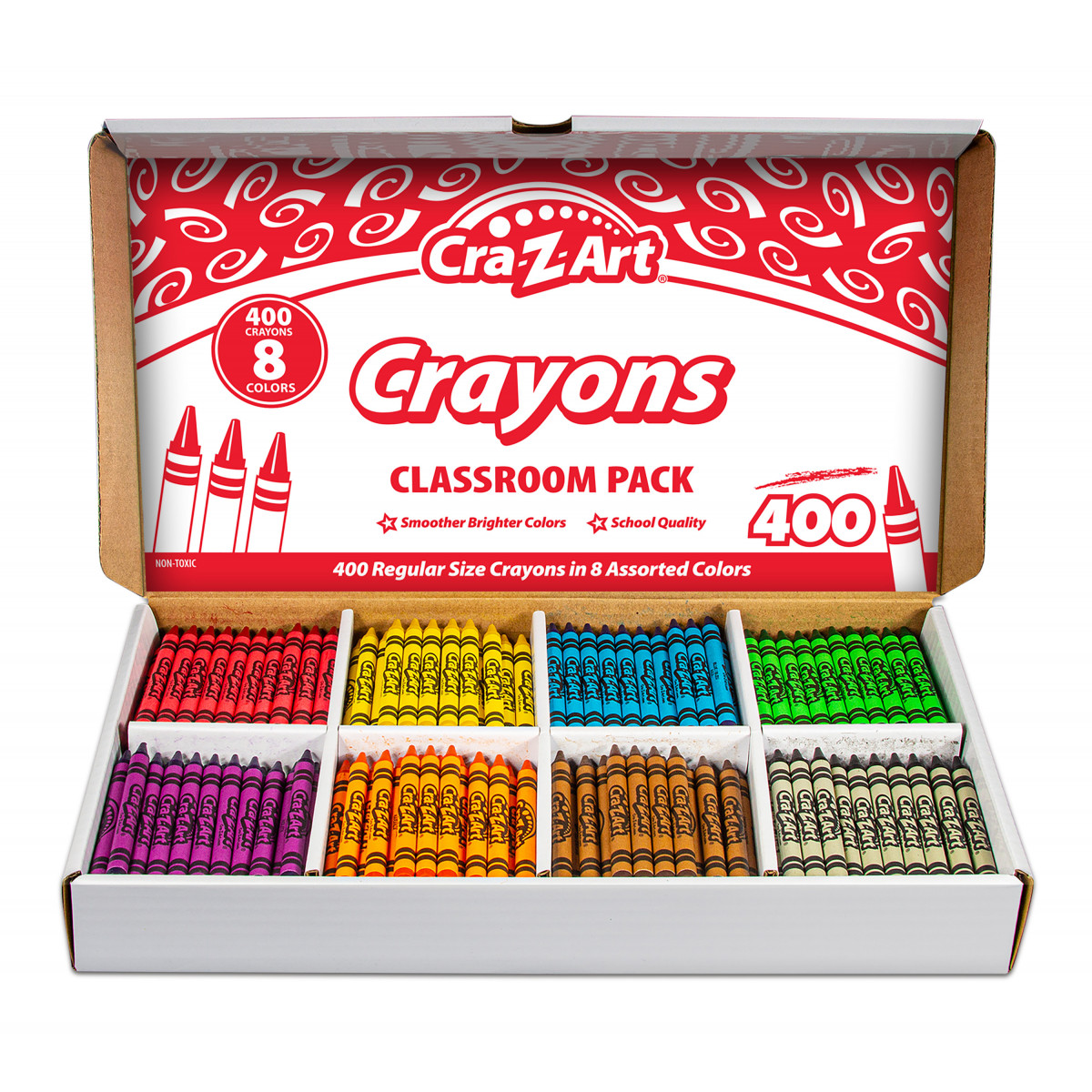 Crayon Classroom Pack 8 Color 400 ct. Box - 74012-1