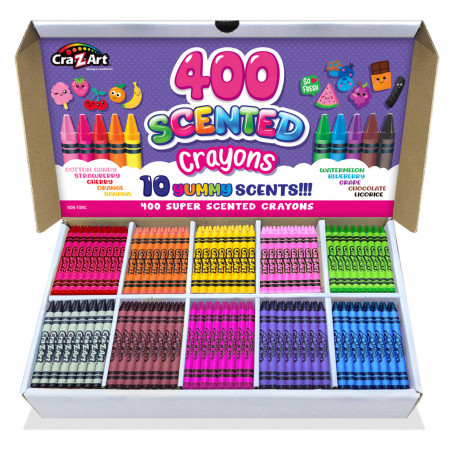 400ct Scented Crayon Classroom Pack- 10 Yummy Scents - 74019-1